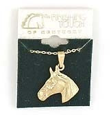 Finishing Touch Horse Head Necklace Gold Finish