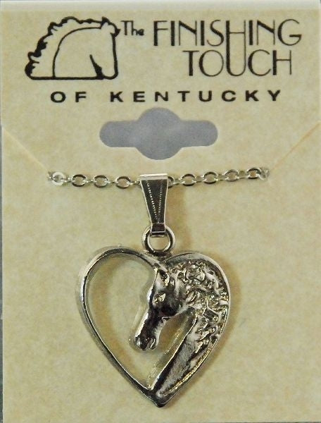 Finishing Touch Horse Head In Heart Pendant