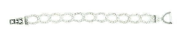 Finishing Touch Horseshoe With Stones Bracelet Silver