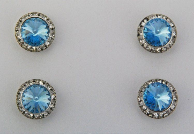 Magnetic Tack Pin - Aqua Stone Silver