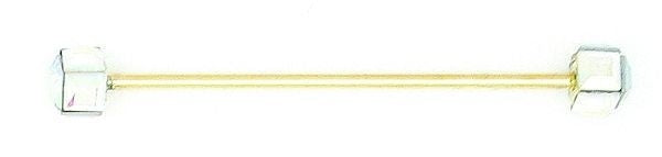 Finishing Touch Sq Crystal Ab Collar Bar Gold Gold