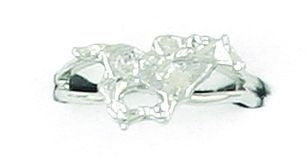 Thoroughbred Racer Adjustable Ring Silver