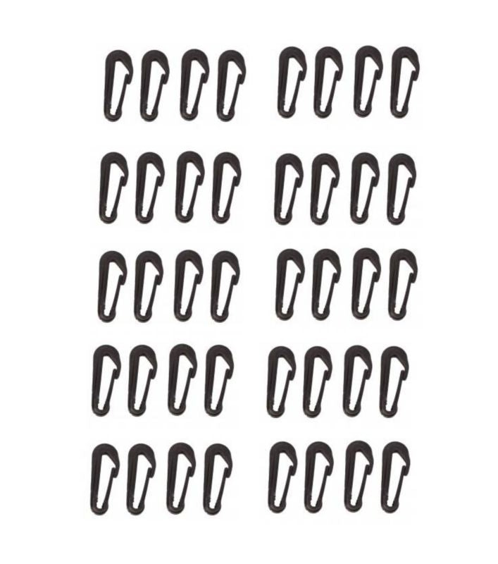 Micklem Plstic Clip 5Cm 10X4 Pack Black