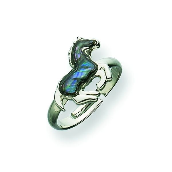 Galloping Pony Mood Ring SetBk/Wh