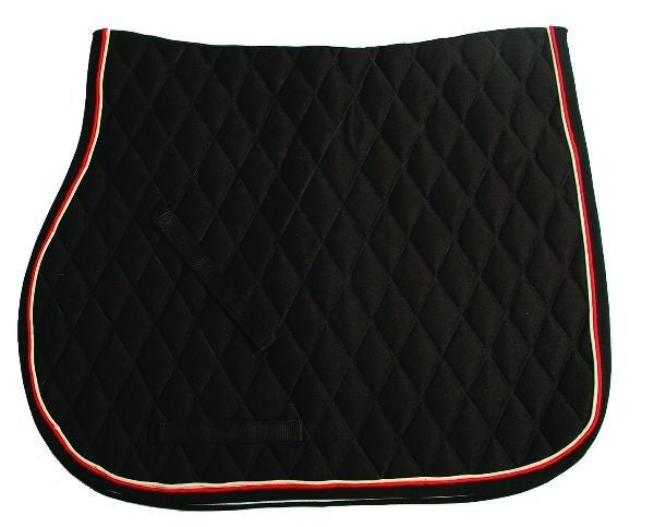GrandPrix NonSlip Show Jumping Pad Cob/Horse Bk/Wh