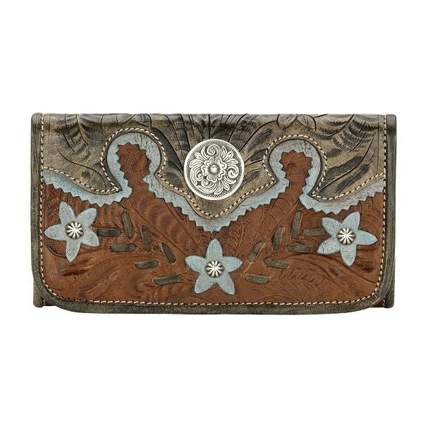 American West Ladies Desert Wildflower Tri-Fold Wallet