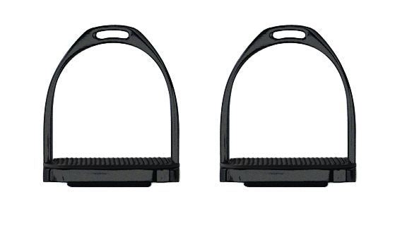 Perris Black Powder Coated Stirrup Irons 5 Black
