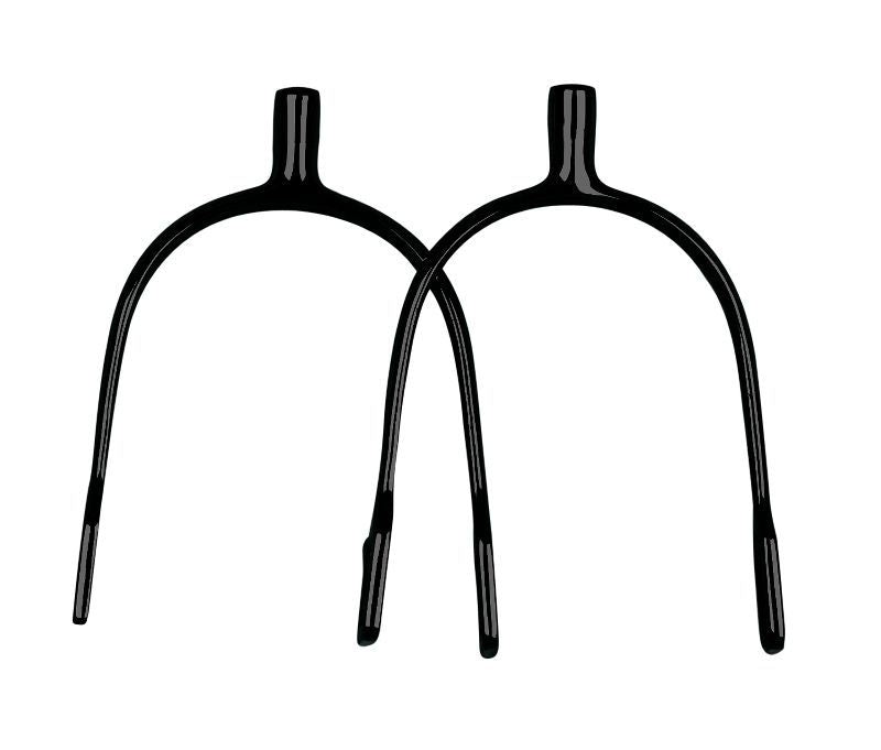Perris Black Coated Spurs 3/4 Neck Bk/Wh