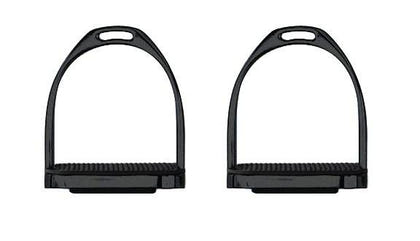 Perris Black Powder Coated Stirrup Irons 4.5 Black