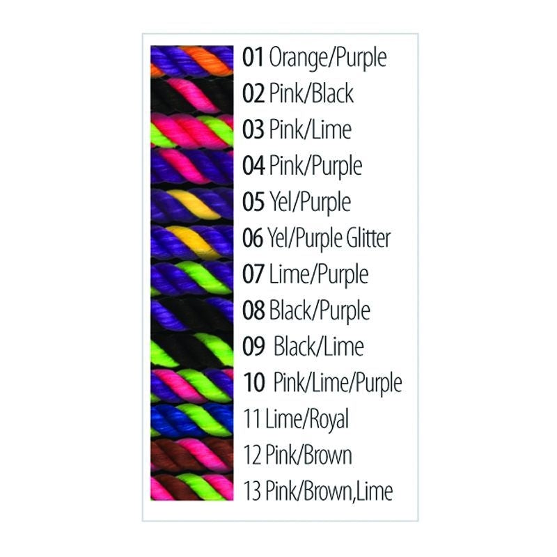 Perrifts Neon Colored Lead 6Ft Turquoise Pink