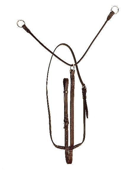 Tory Bridle Leather Lateral Fork Black