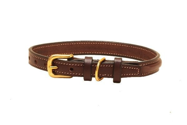 Tory Lthr Narrow Square Raised Dog Collar 22In Blk