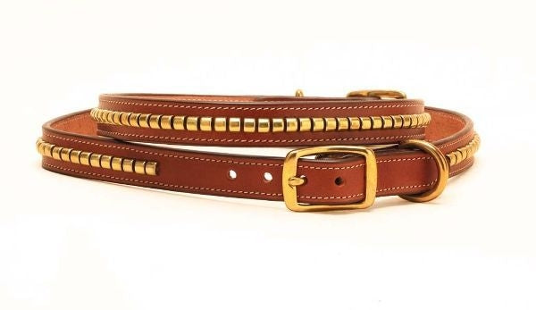Tory Leather Clincher Dog Collar
