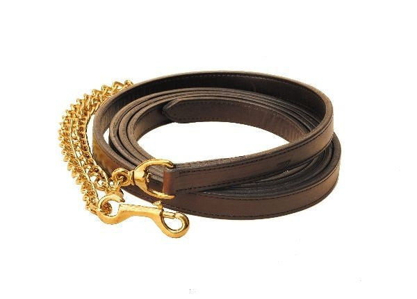 Tory Double And Stitched Stud Lead 1in x 10FT Brn