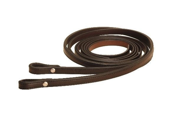 Partial Double/Stitch Bridle Leather Rein 5/8x7 Bk