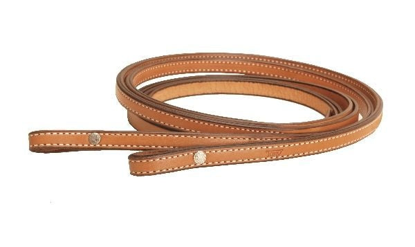 Partial Double/Stitch Bridle Leather Rein 5/8x7 Bk