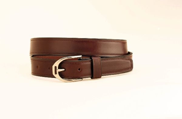 Tory Leather Belt With English Stirrup Buckle 28 Brn