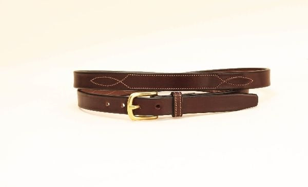 Tory Leather 3/4In Belt With Stitched Pattern 24 Hav