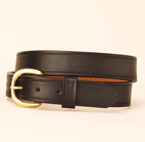 Tory 1-1/4In Double And Stitched Belt 28 Blk/Gry