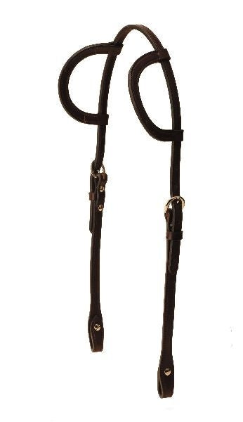 5/8In Double Ear Headstall -Chicago Screws Bk/Gry