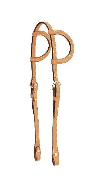 5/8In Double Ear Headstall -Chicago Screws Bk/Gry