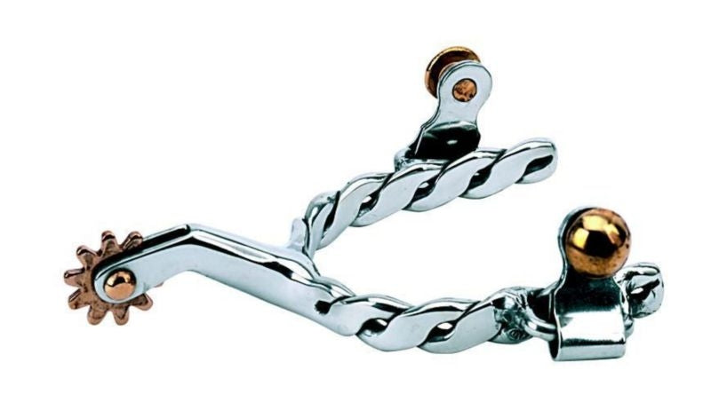 Weaver Leather Kids Spurs With Twisted Band 1.75 Brn