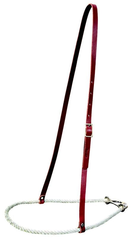 Weaver Leather Rope And Leather Noseband Burgundy