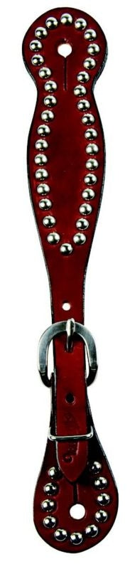 Weaver Leather Ladies Spur Straps with Spots Chestnut