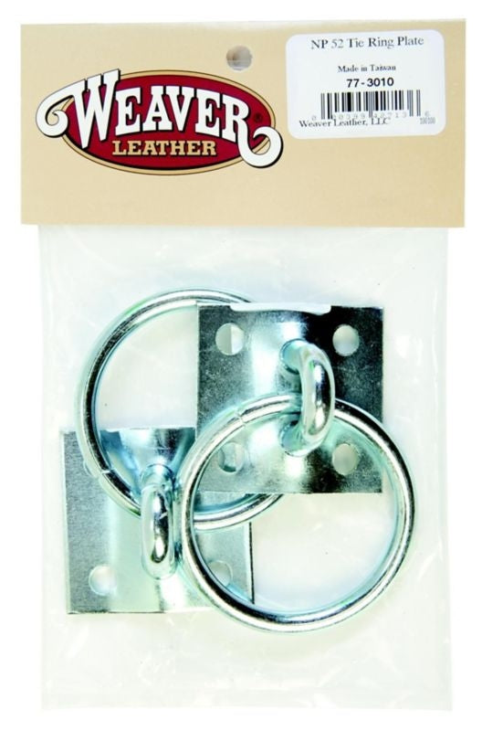 Weaver Leather Bagged Tie Ring Plates 2 Pack