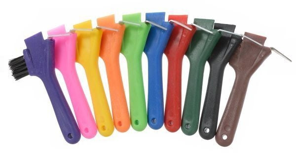 Tough1 Hoof Pick Brush with Scraper 6 Pack