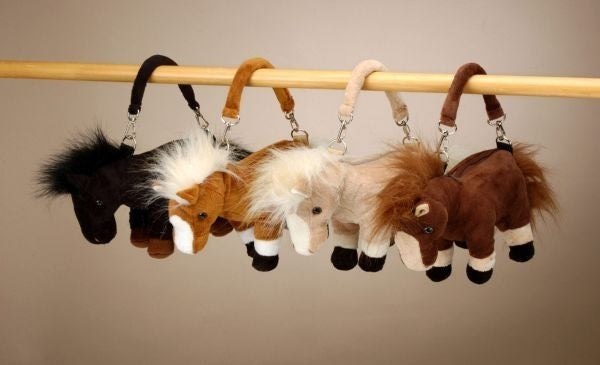 Gift Corral Plush Horse Hand BagBk/Wh