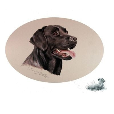 Black Lab by Josephine Copley 9x12.5