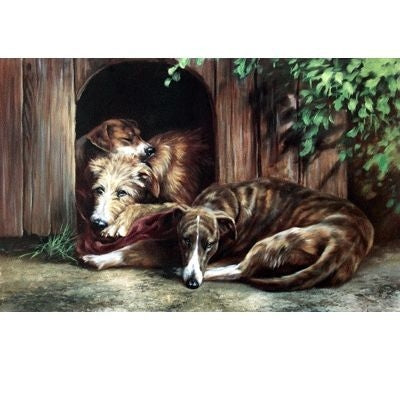 Dog Tired By Mick Cawston 11 x 7