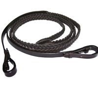 Exselle Elite Plaited Leather Reins 60 Havana