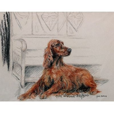Irish Setter By Gill Evans Matted 12.75x10.75