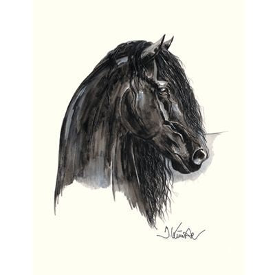 Johnny C Friesian By Jan Kunster 7.75x11.75