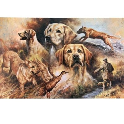 Yellow Lab By Mick Cawston 23.5 x 15