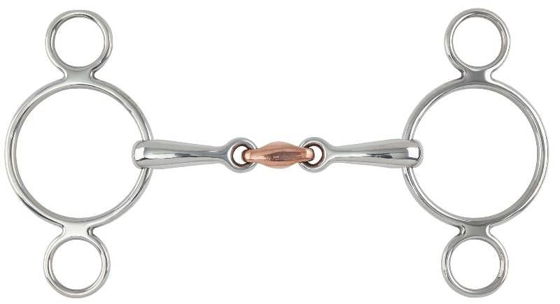 Shires Two Ring Copper Lozenge Gag