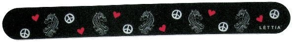 Lettia Collection Emery BoardBk/Wh