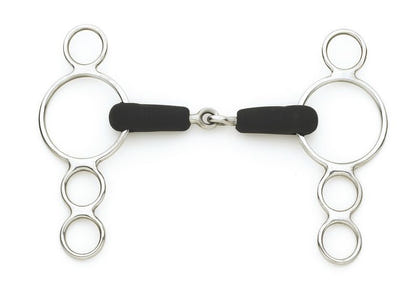 Centaur SS Jointed Rubber Mouth 3 Ring Gag