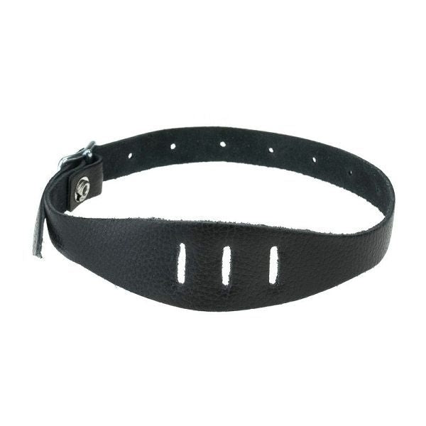 HorZe Leather Tongue Strap Black