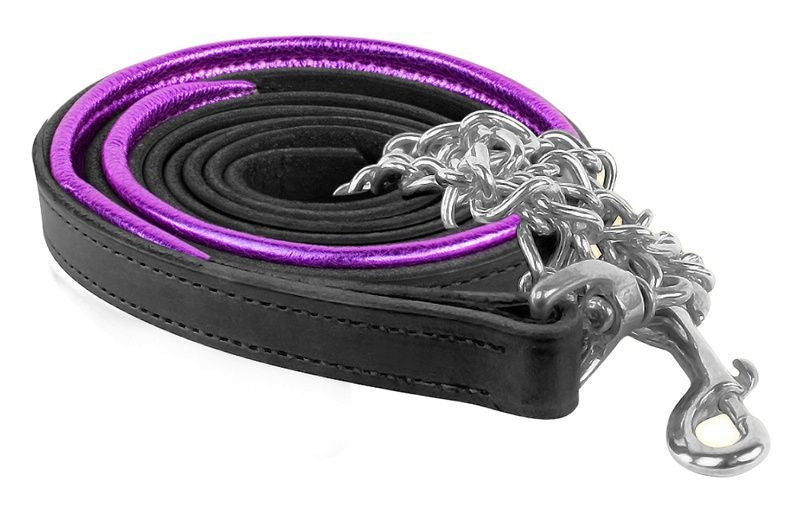 Perrifts Metallic Padded Lther Lead -Chain Blk Pnk