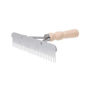 Fluffer Comb with Wood Handle/SS Replace Blade
