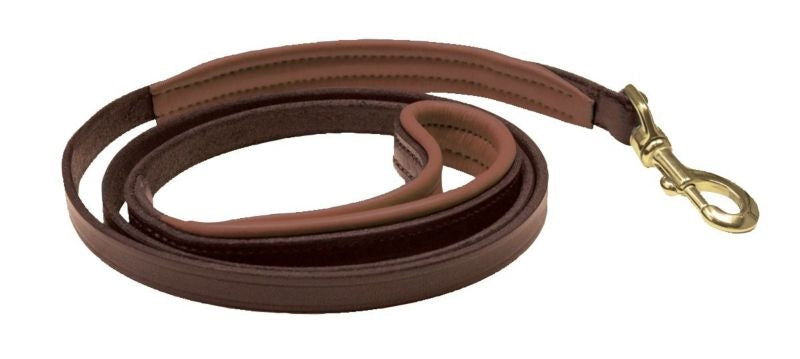 Perri's Slim Padded Leather Dog Leash 5' x 1/2 Hav