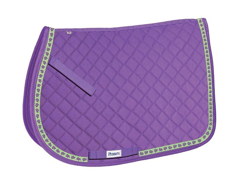 Perris All Purpose Saddle Pad With Ribbon Trim