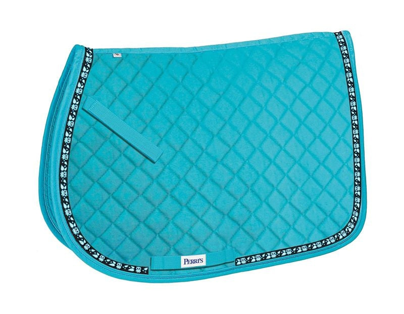 Perris All Purpose Saddle Pad With Ribbon Trim