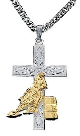 Montana Barrel Racer Cross Necklace