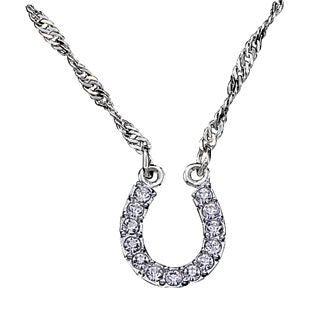 Crystal Clear Lucky Horseshoe Necklace