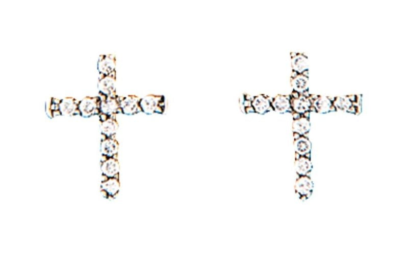 Quiet Faith Tiny Crystal Heart Earrings