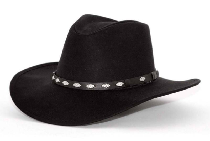 Outback Trading Badlands Oilskin Hat Small Black